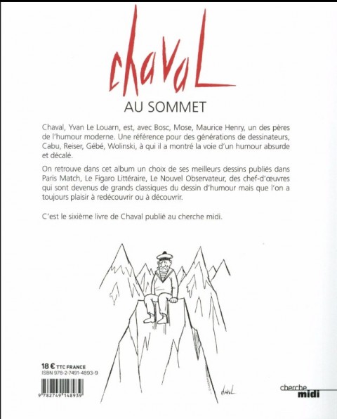 Verso de l'album Chaval au sommet