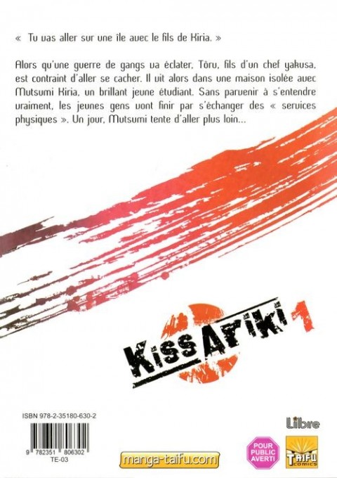 Verso de l'album Kiss Ariki 1
