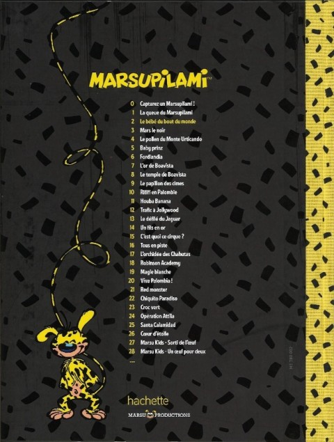 Verso de l'album Marsupilami Tome 2 Le Bébé du bout du monde