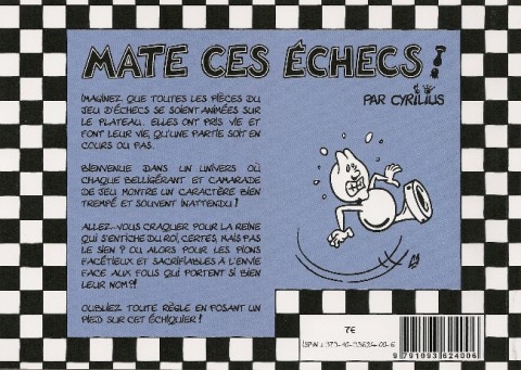 Verso de l'album Mate ces Échecs ! Tome 1 Roque'n'roll !