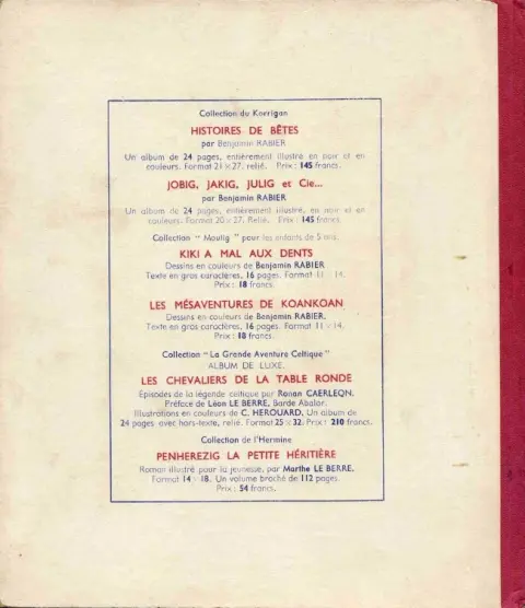 Verso de l'album Moutig & Bidorc'hig