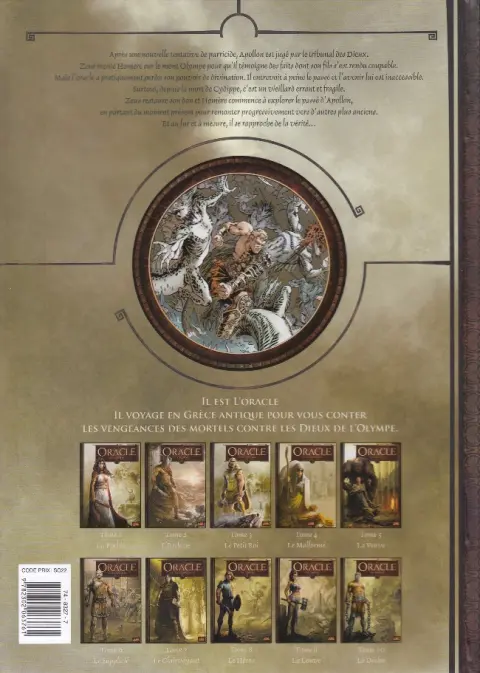 Verso de l'album Oracle Tome 10 Le déchu