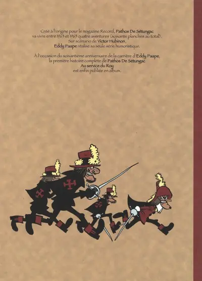 Verso de l'album Pathos de Sétungac Tome 1 Au service du Roy