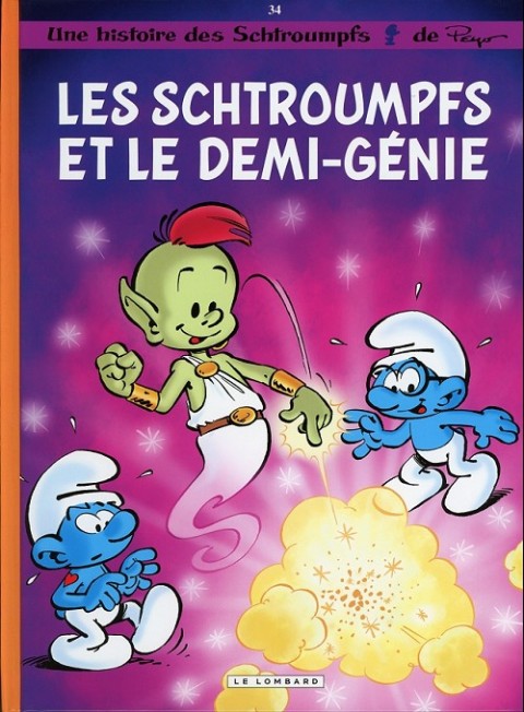 Couverture de l'album Les Schtroumpfs Tome 34 Les Schtroumpfs et le demi-génie