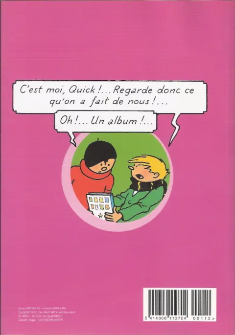 Verso de l'album Quick et Flupke - Gamins de Bruxelles