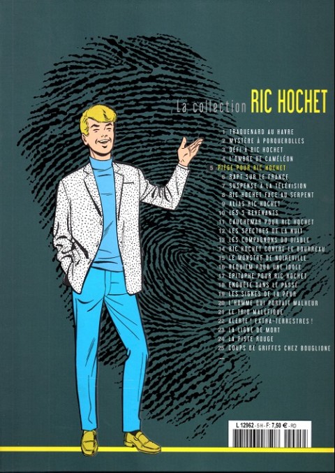 Verso de l'album Ric Hochet La collection Tome 5 Piège pour Ric Hochet