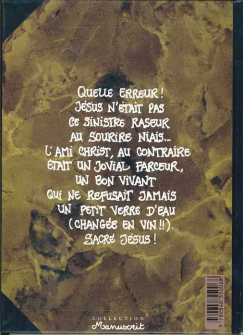 Verso de l'album Sacré Jésus ! Tome 1