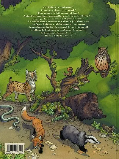 Verso de l'album Séraphin et les animaux de la forêt