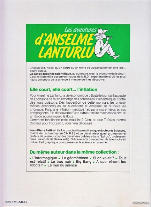 Verso de l'album Les aventures d'Anselme Lanturlu Tome 9 Elle court, elle court... L'inflation