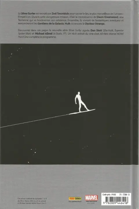 Verso de l'album Silver Surfer Tome 1 Une aube nouvelle