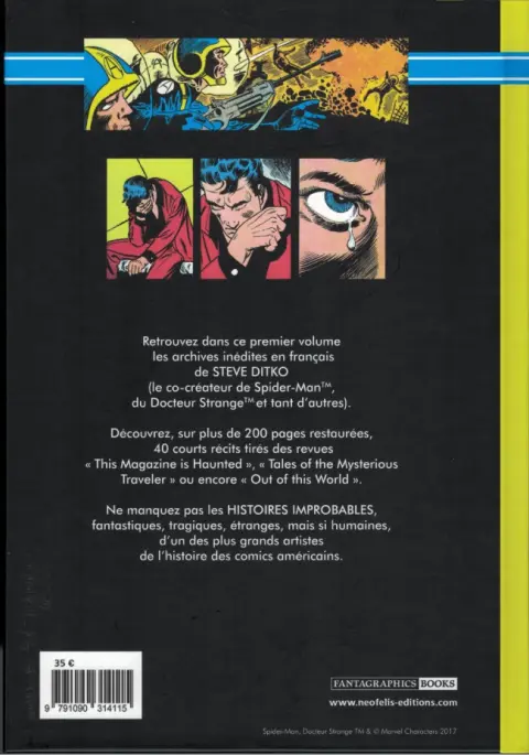 Verso de l'album Steve Ditko - Les archives des années 50 1 Histoires improbables 1957/1958