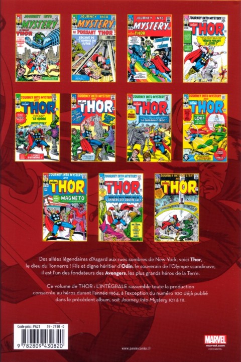 Verso de l'album Thor - L'intégrale Vol. 6 1964