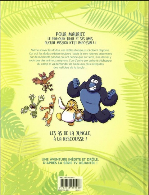 Verso de l'album Les As de la jungle Tome 1 À l'île de Maurice