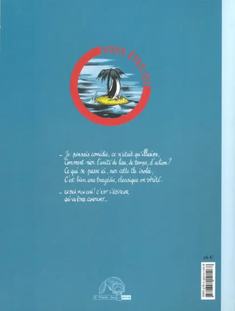 Verso de l'album Une île à la mer