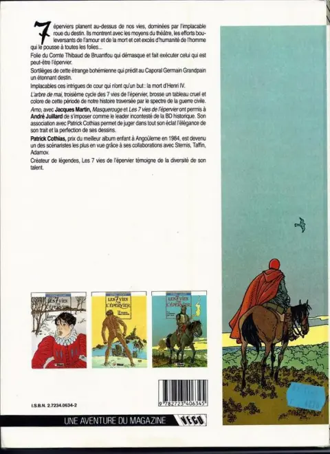 Verso de l'album Les 7 Vies de l'Épervier Tome 3 L'arbre de mai