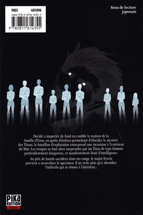 Verso de l'album L'Attaque des Titans 7