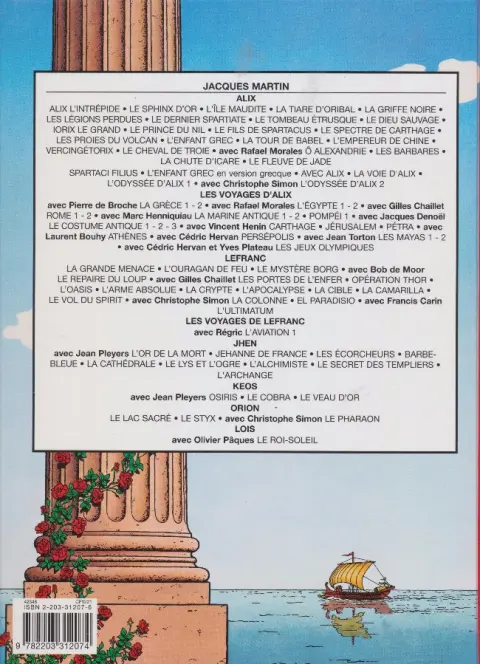 Verso de l'album Alix Tome 9 Le Dieu sauvage