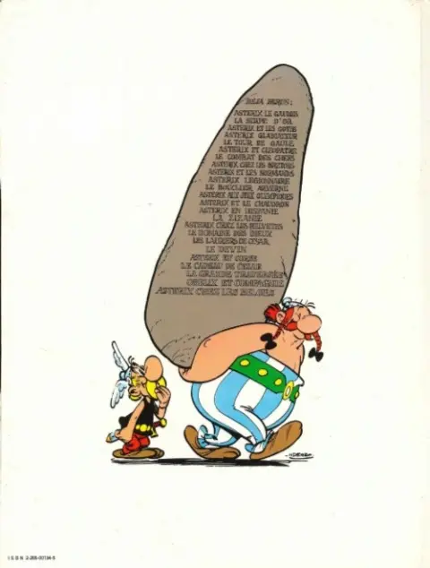 Verso de l'album Astérix Tome 4 Astérix gladiateur
