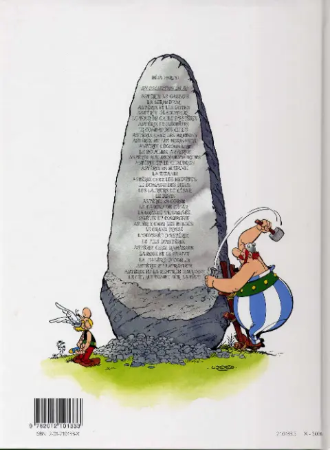 Verso de l'album Astérix Tome 1 Astérix le Gaulois
