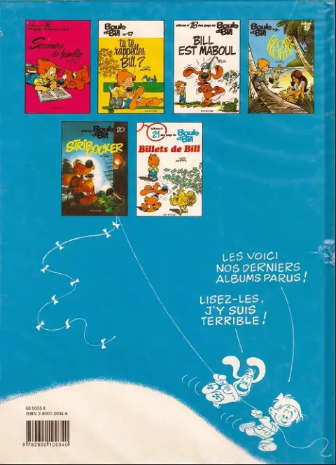Verso de l'album Boule & Bill Tome 5 60 gags de Boule et Bill