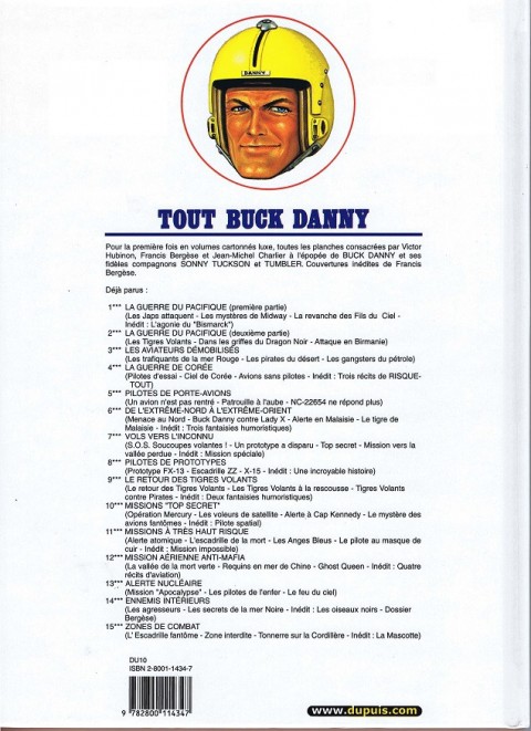 Verso de l'album Tout Buck Danny Tome 9 Le retour des Tigres Volants