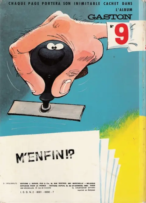 Verso de l'album Gaston Tome 8 Lagaffe nous gâte