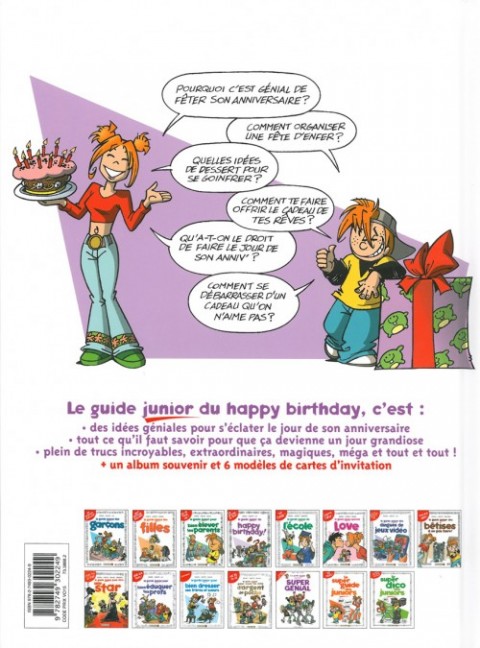 Verso de l'album Les guides junior Tome 4 Le guide junior du happy birthday