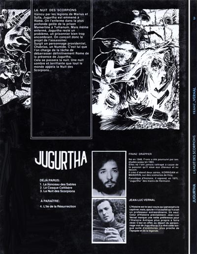 Verso de l'album Jugurtha Tome 3 La nuit des scorpions