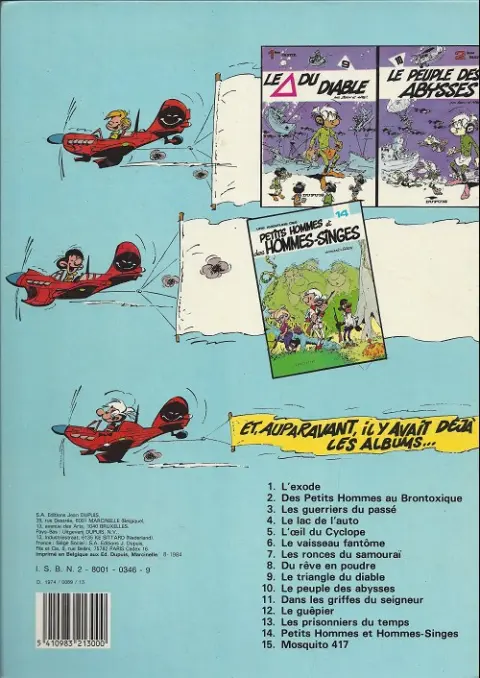 Verso de l'album Les Petits hommes Tome 2 Des petits hommes au brontoxique
