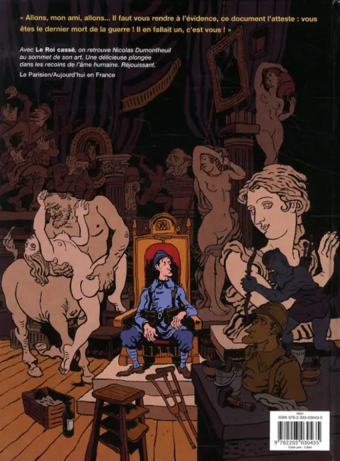 Verso de l'album Le Roi cassé