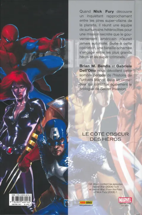 Verso de l'album Secret War