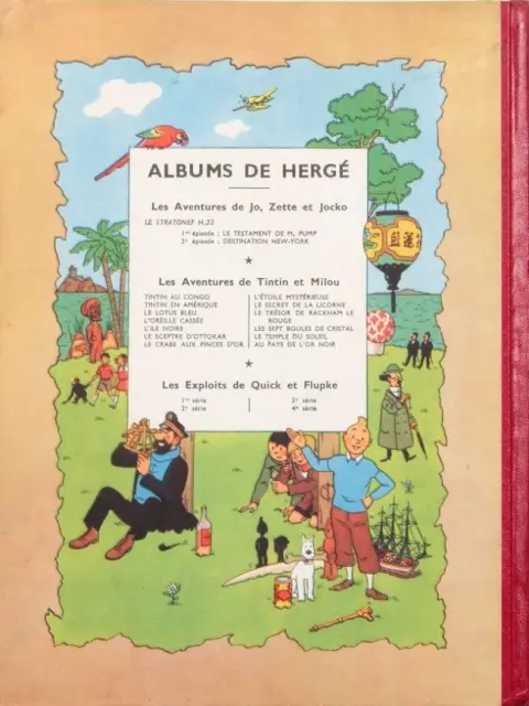 Verso de l'album Tintin Tome 5 Le lotus bleu