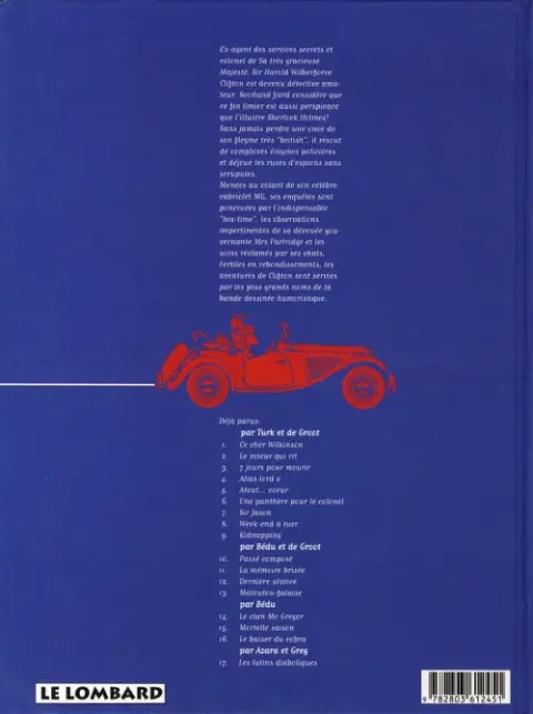 Verso de l'album Clifton Tome 17 Les lutins diaboliques