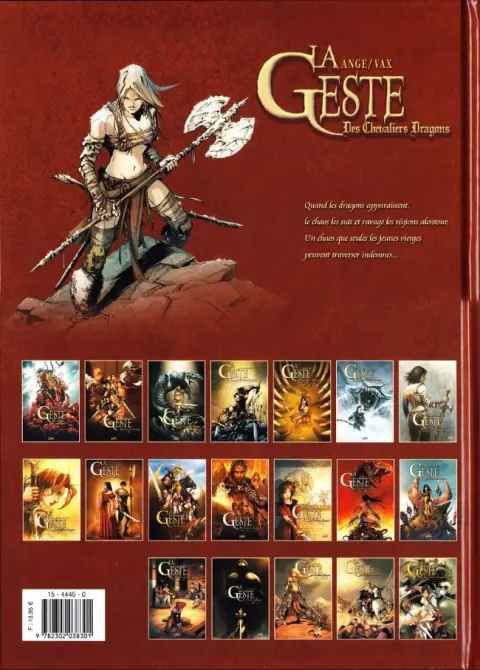 Verso de l'album La Geste des Chevaliers Dragons Tome 18 Arsalam - La Guerre des Sardes - Seconde partie