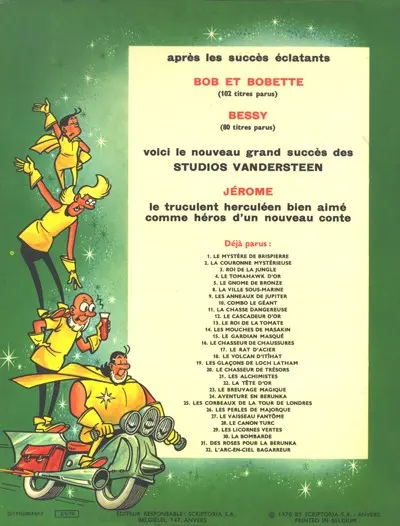 Verso de l'album Jérôme Tome 31 Des roses pour la Berunka