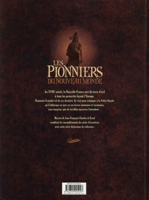 Verso de l'album Les Pionniers du Nouveau Monde L'Intégrale Tomes 9 à 12