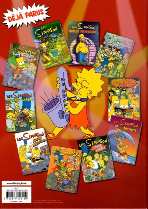 Verso de l'album Les Simpson Tome 13 Sous les projecteurs !