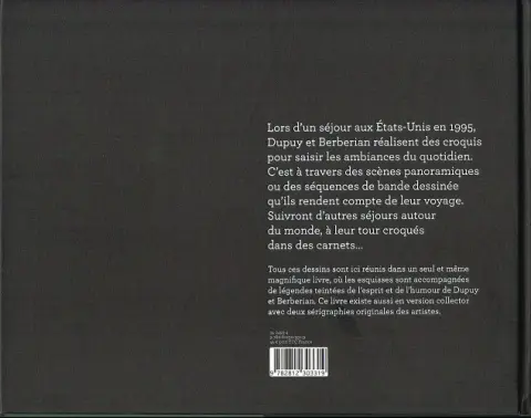 Verso de l'album Dupuy & Berberian - Artbook