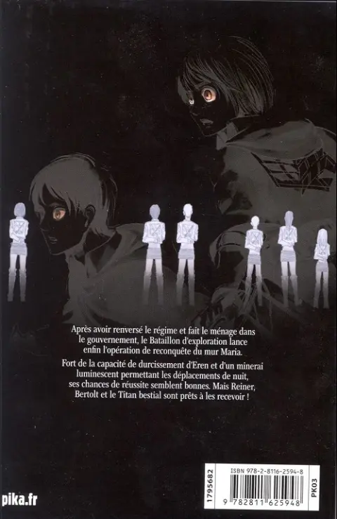 Verso de l'album L'Attaque des Titans 18