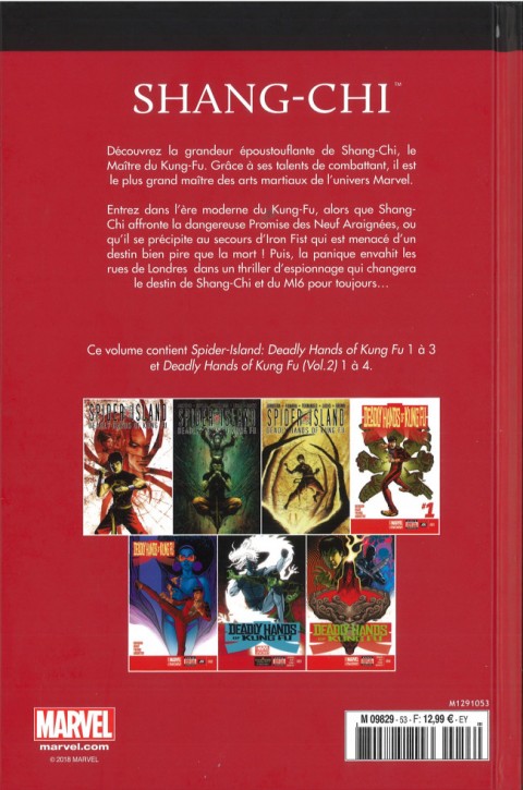 Verso de l'album Le meilleur des Super-Héros Marvel Tome 53 Shang-Chi