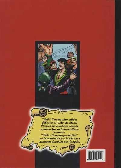 Verso de l'album Brik Le messager du Roi