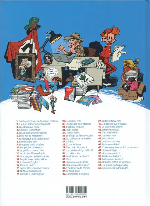 Verso de l'album Spirou et Fantasio Tome 6 La corne de rhinoceros