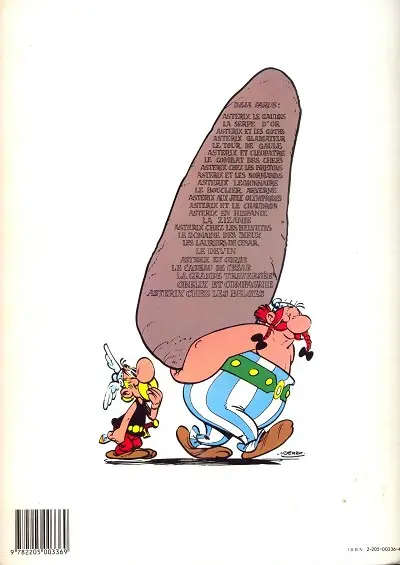 Verso de l'album Astérix Tome 13 Astérix et le chaudron