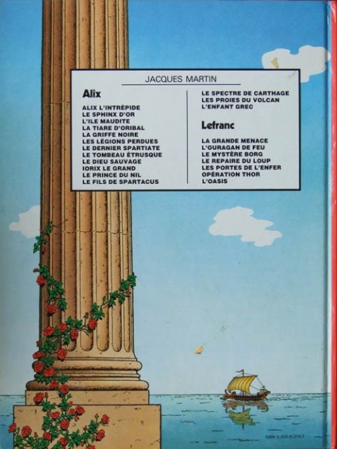 Verso de l'album Alix Tome 15 L'enfant grec