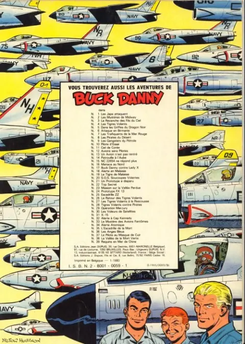 Verso de l'album Buck Danny Tome 22 Top secret