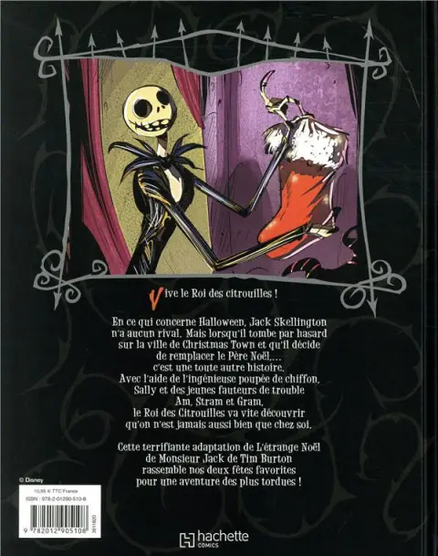 Verso de l'album L'Étrange Noël de Monsieur Jack