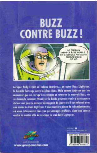 Verso de l'album BD Disney Tome 4 Le retour de Buzz Lightyear