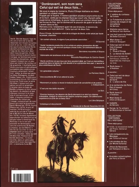 Verso de l'album Celui qui est né deux fois / Red road Tome 2 La danse du soleil