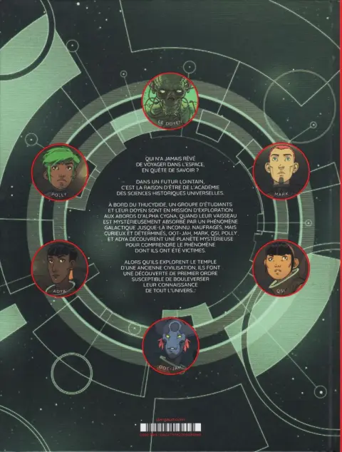 Verso de l'album Les chroniques de l'Univers 1 La Thrombose du Cygne