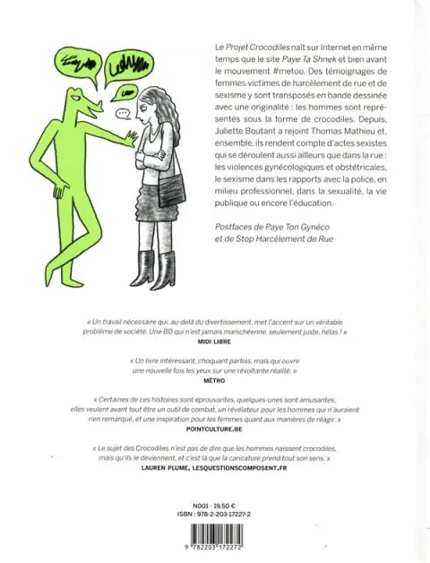 Verso de l'album Les Crocodiles Tome 2 Les Crocodiles sont toujours là